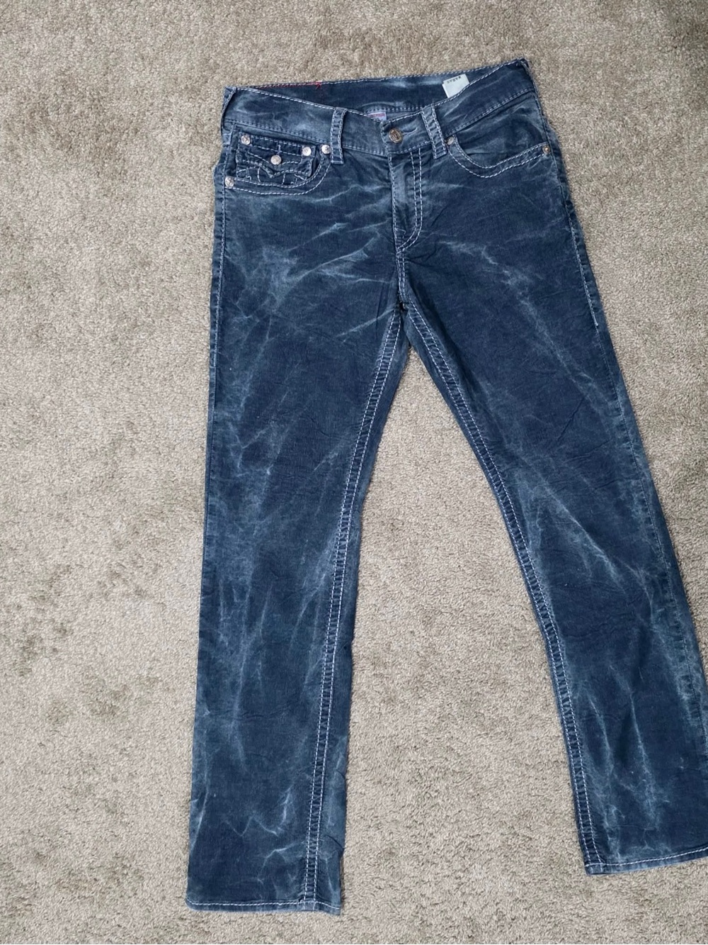 True Religion Blue Straight Leg Jeans